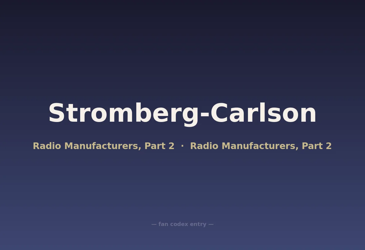 Stromberg-Carlson