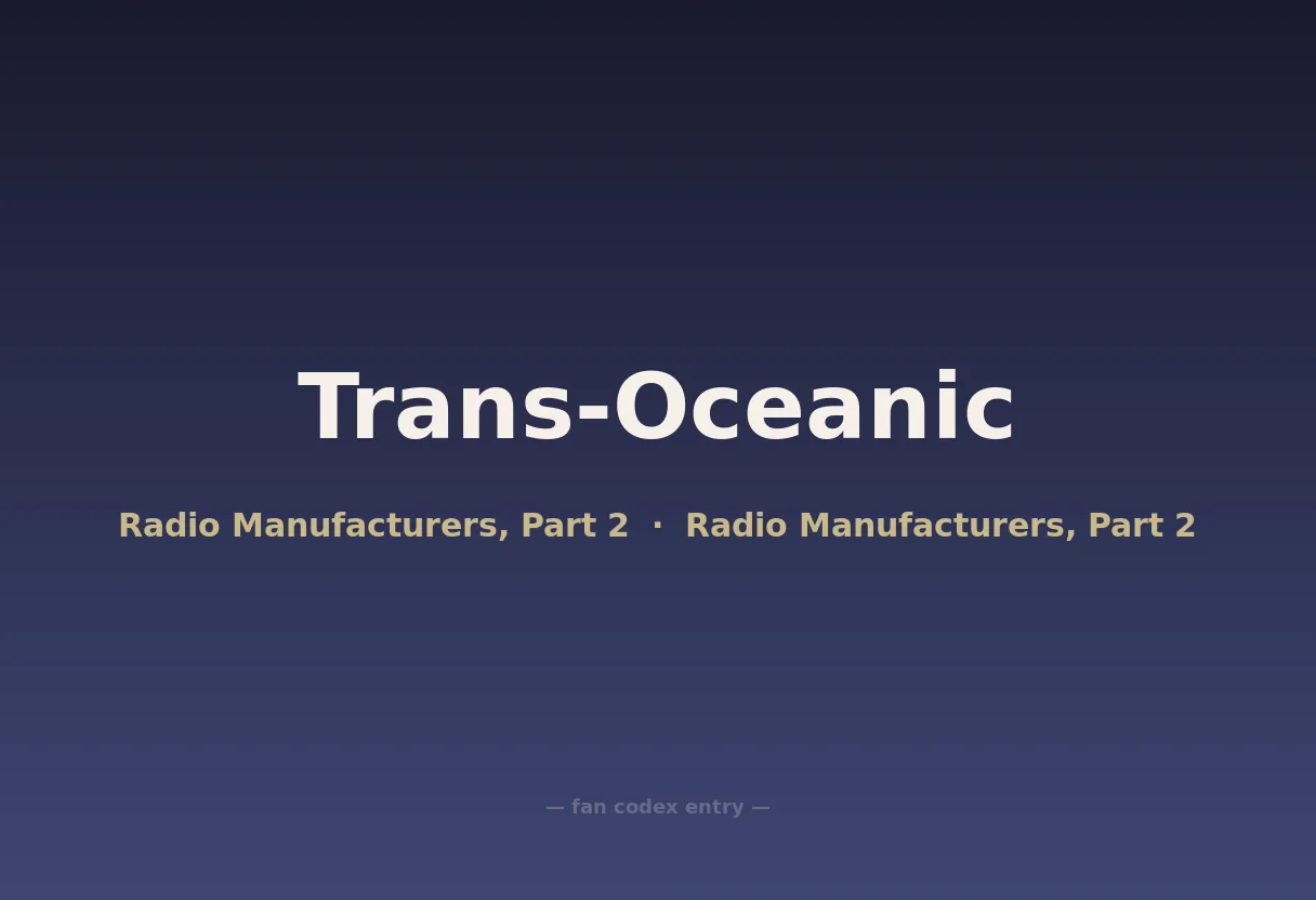 Trans-Oceanic