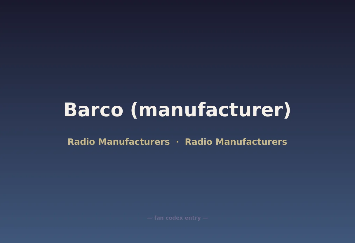 Barco (manufacturer)