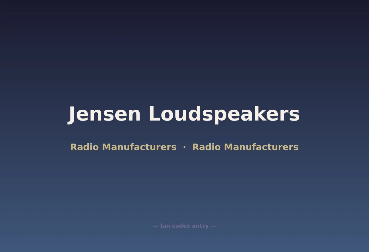 Jensen Loudspeakers