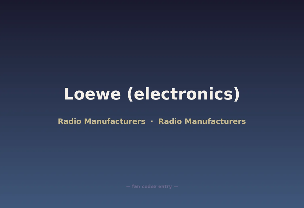 Loewe (electronics)