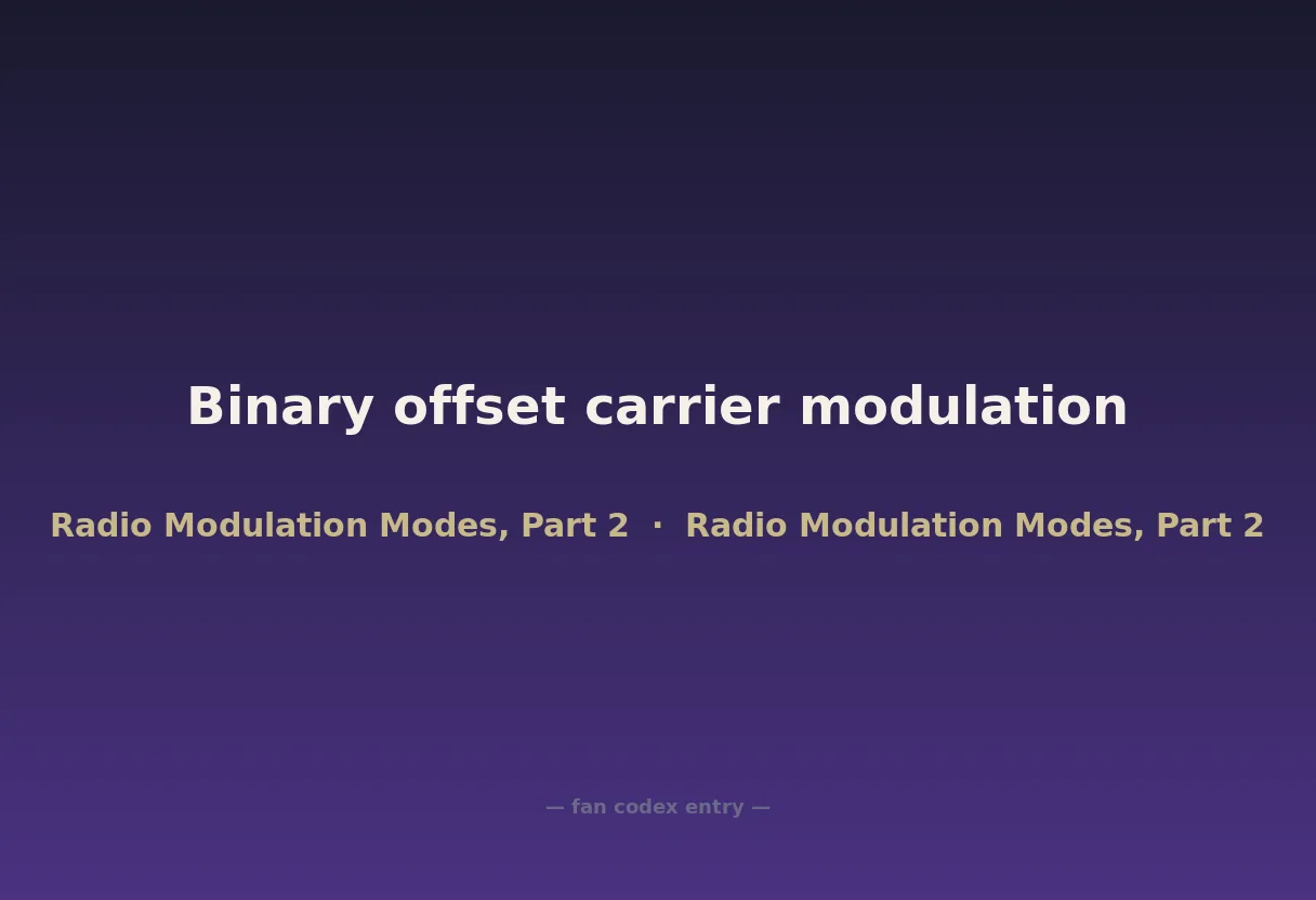 Binary offset carrier modulation