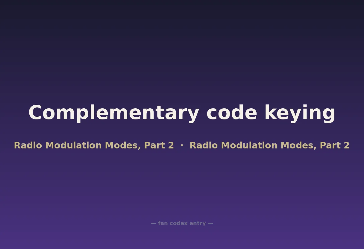 Complementary code keying