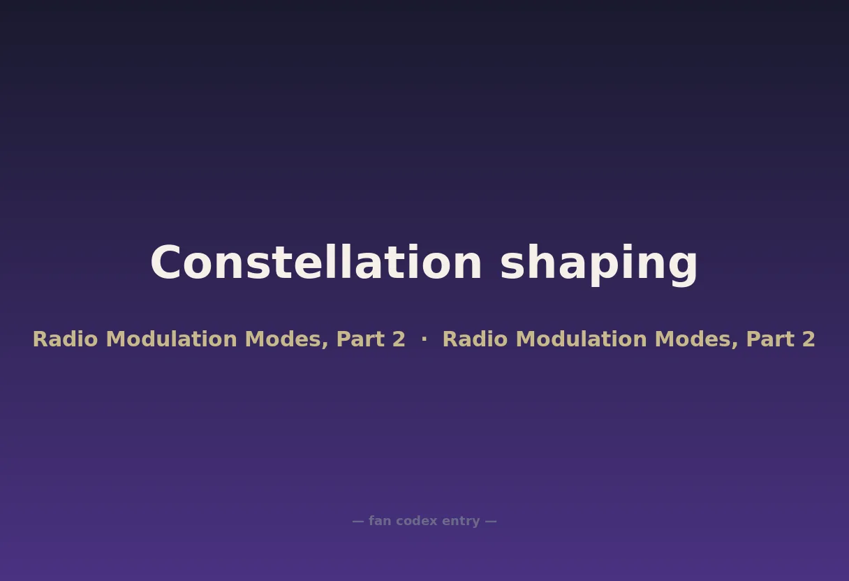Constellation shaping