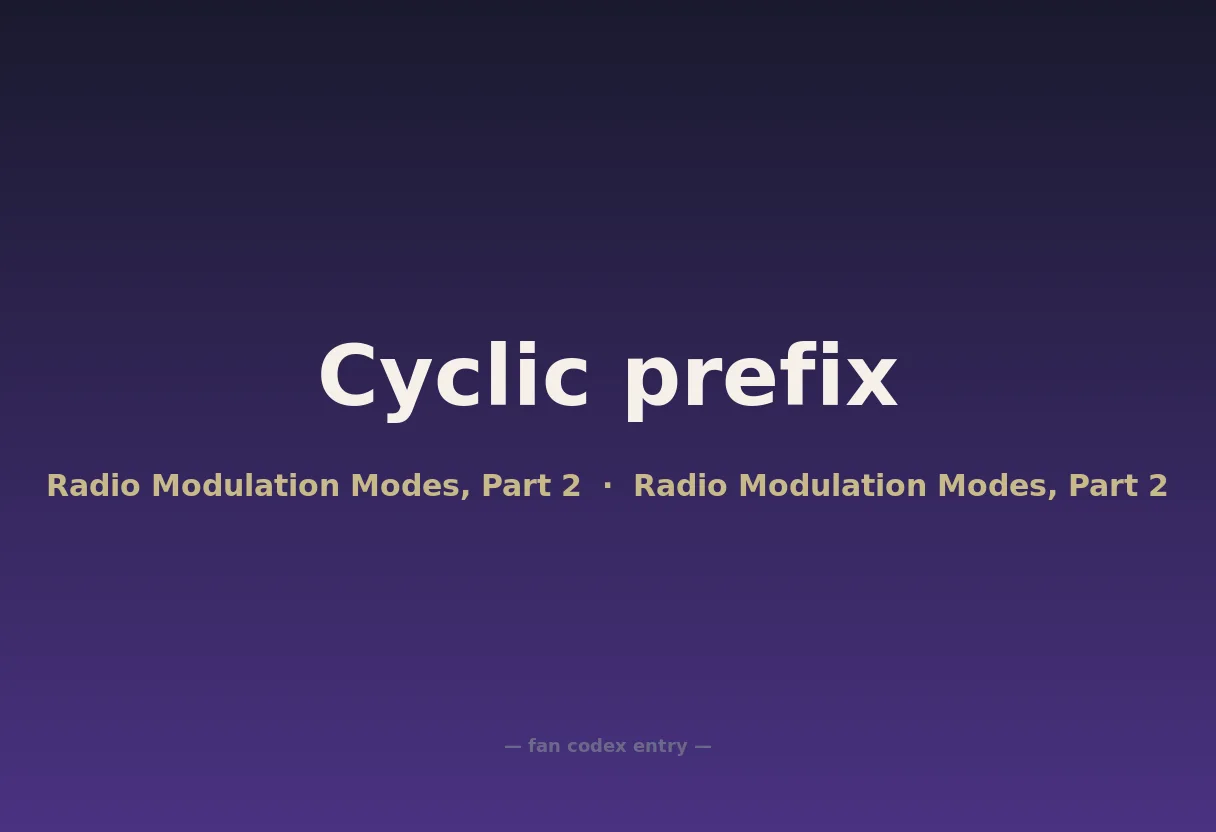 Cyclic prefix