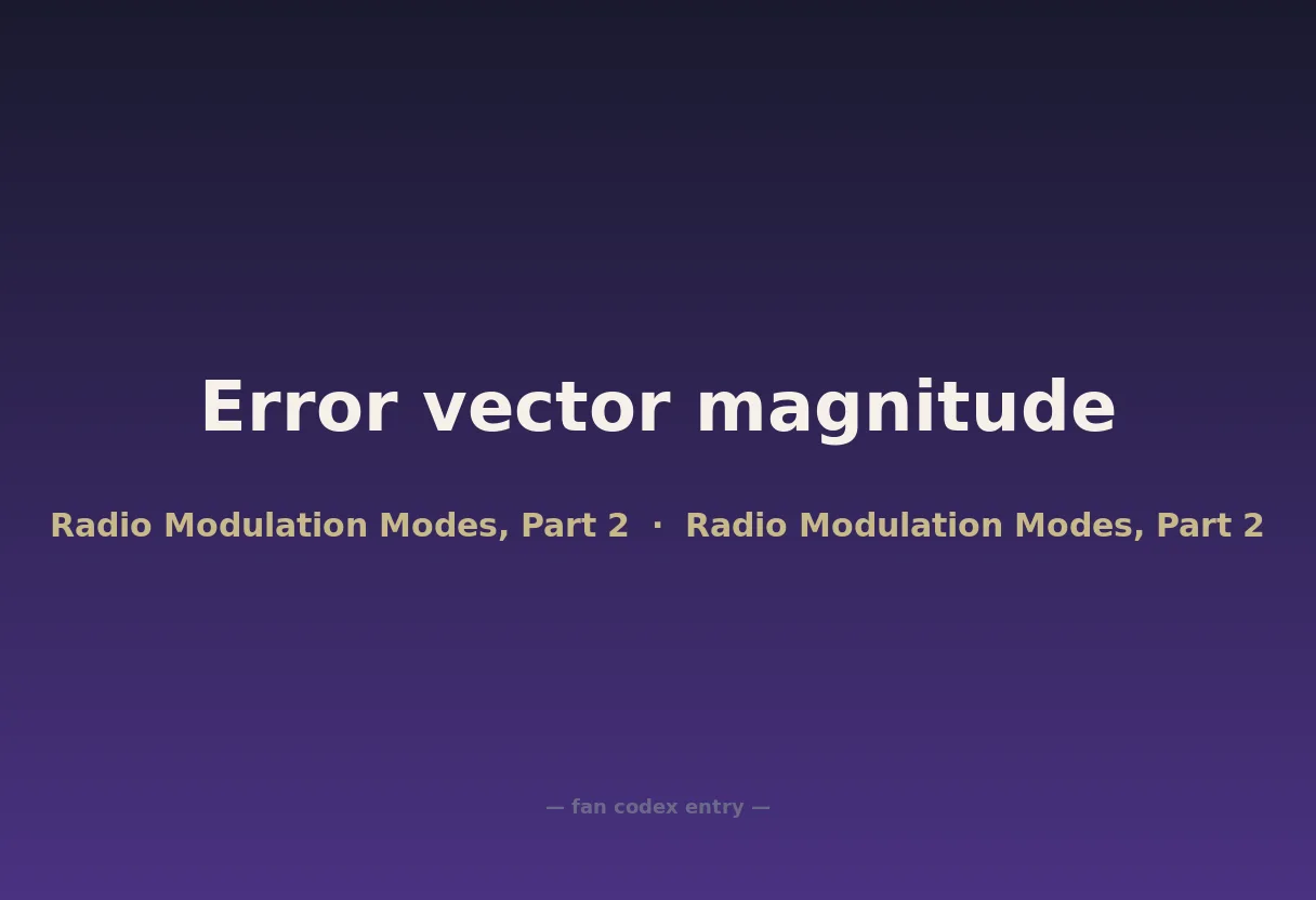 Error vector magnitude