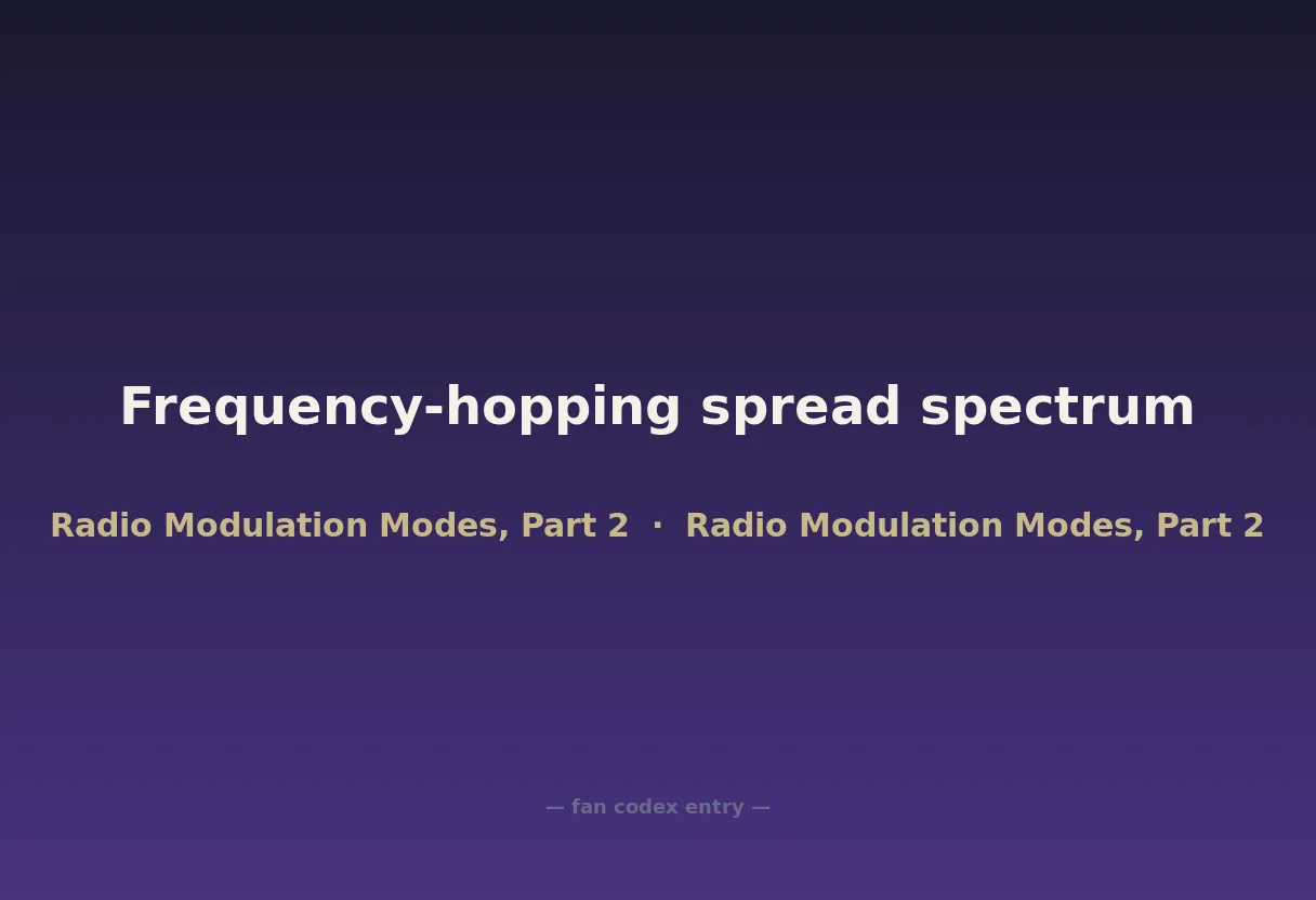 Frequency-hopping spread spectrum