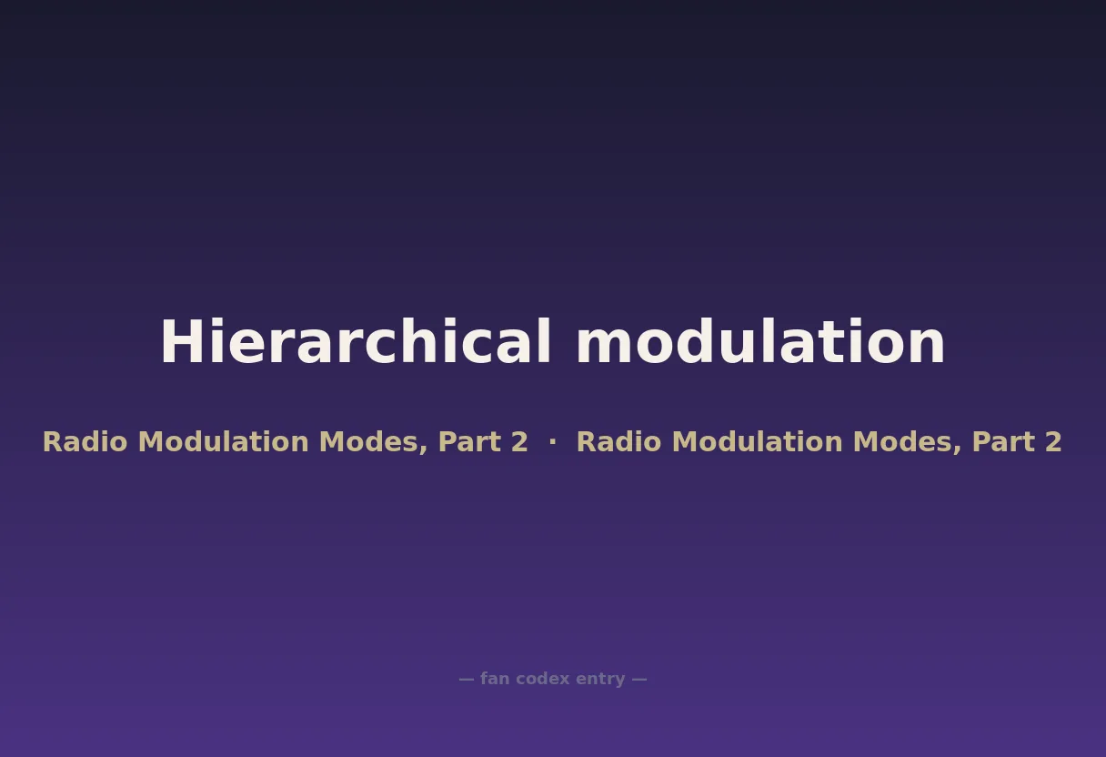 Hierarchical modulation