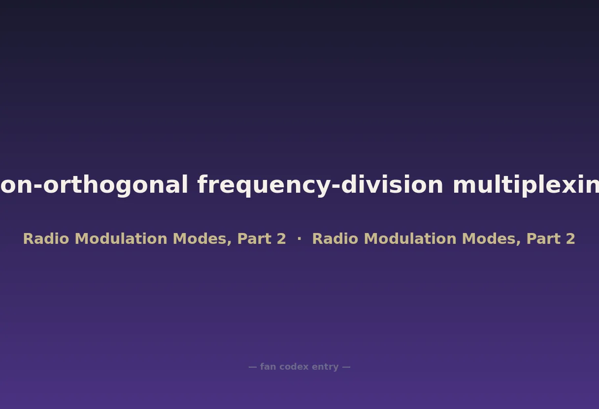 Non-orthogonal frequency-division multiplexing