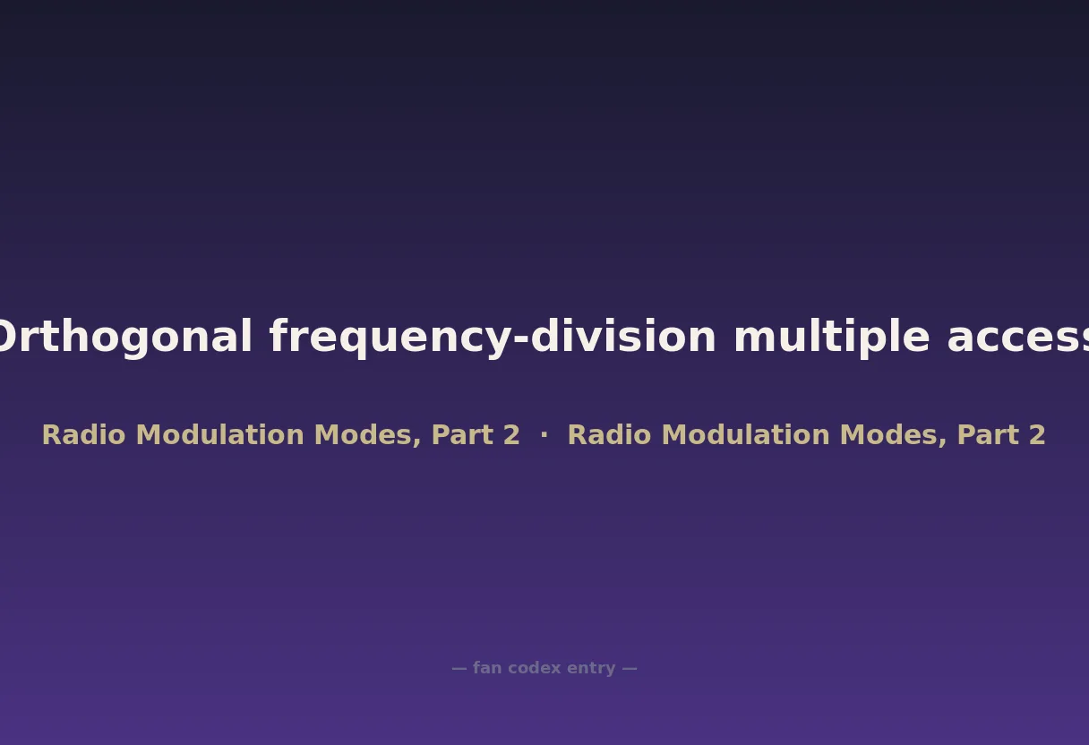 Orthogonal frequency-division multiple access