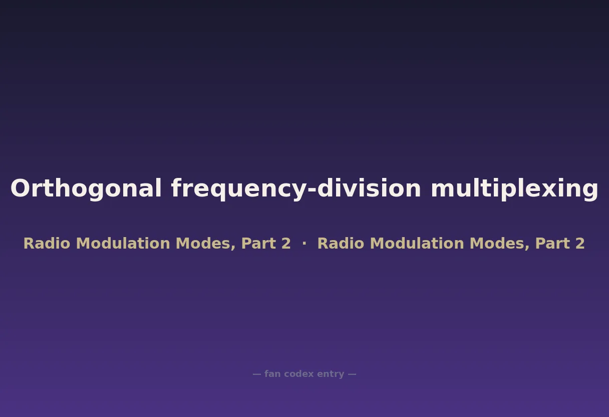 Orthogonal frequency-division multiplexing