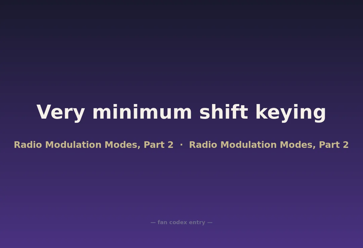 Very minimum shift keying