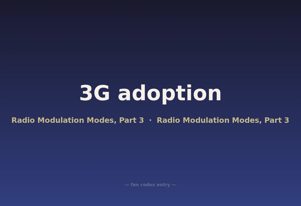 3G adoption