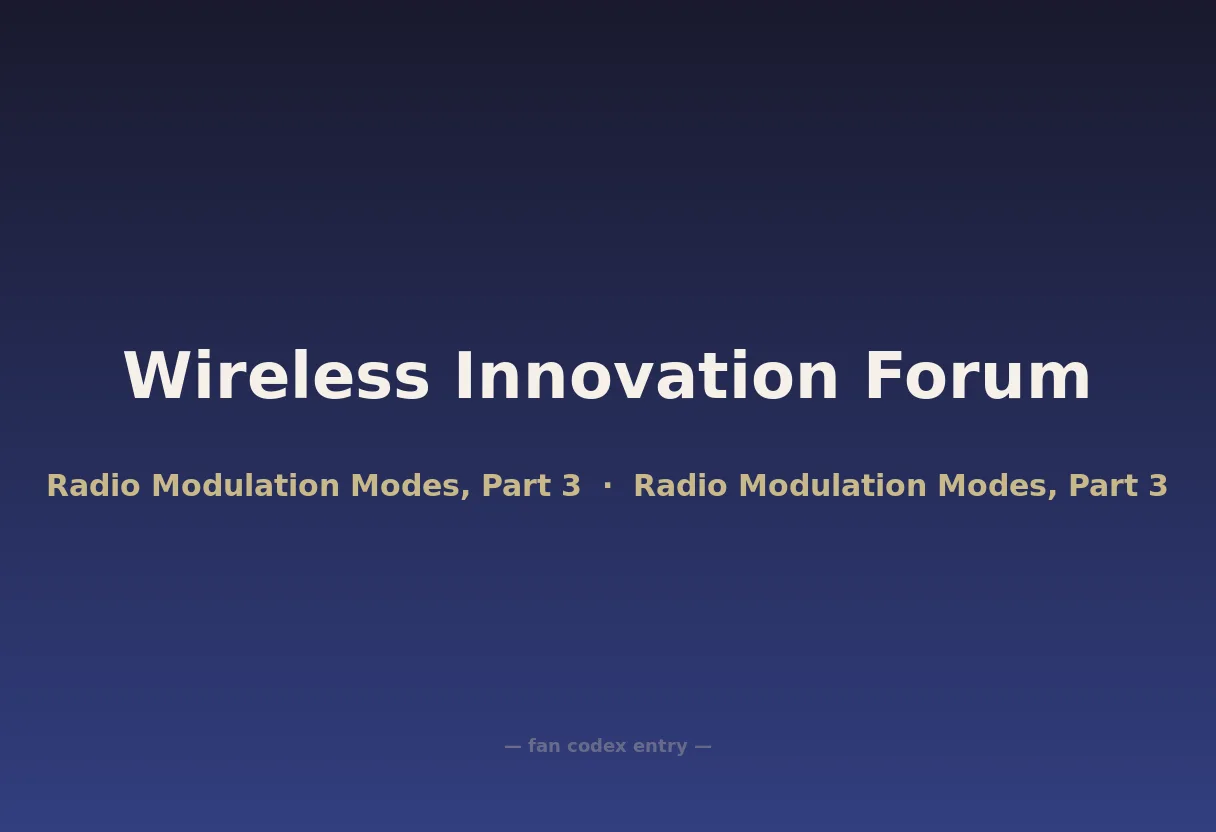 Wireless Innovation Forum