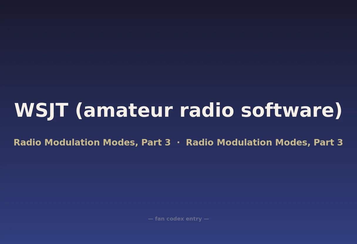 WSJT (amateur radio software)