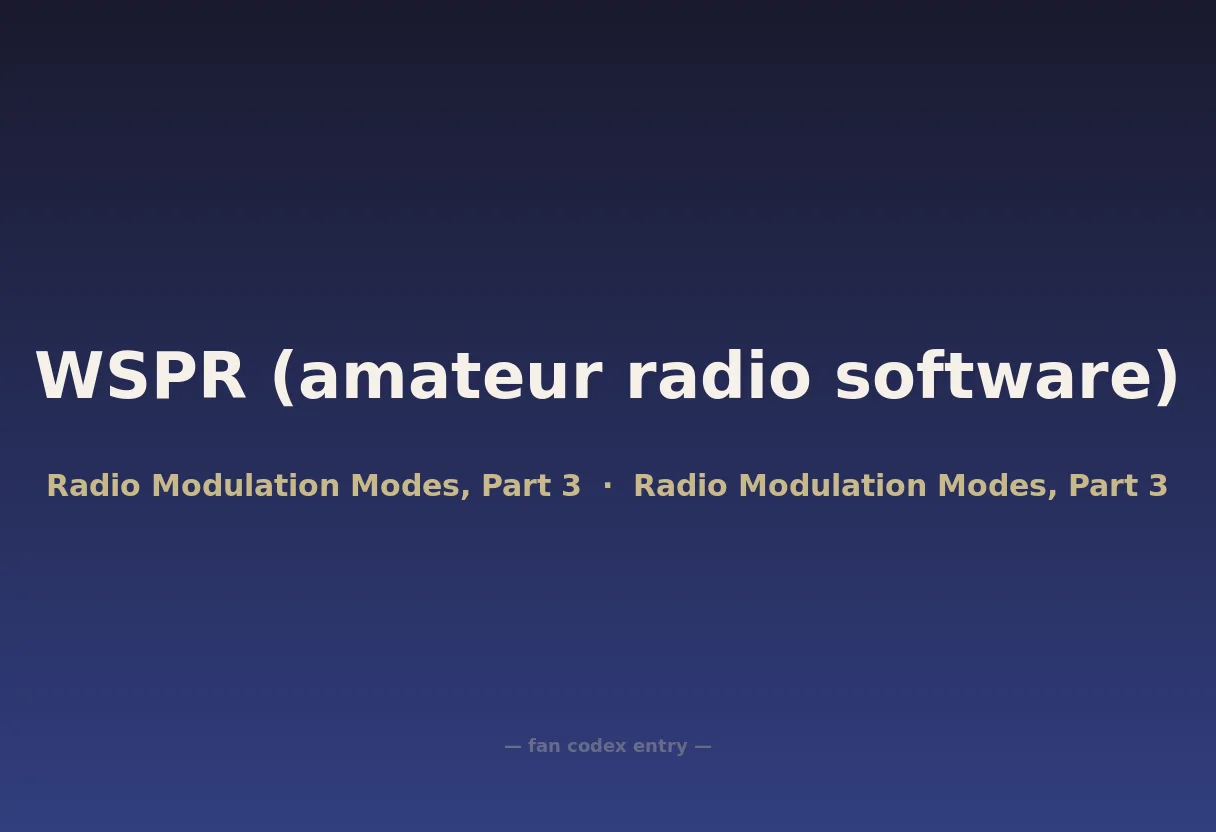 WSPR (amateur radio software)