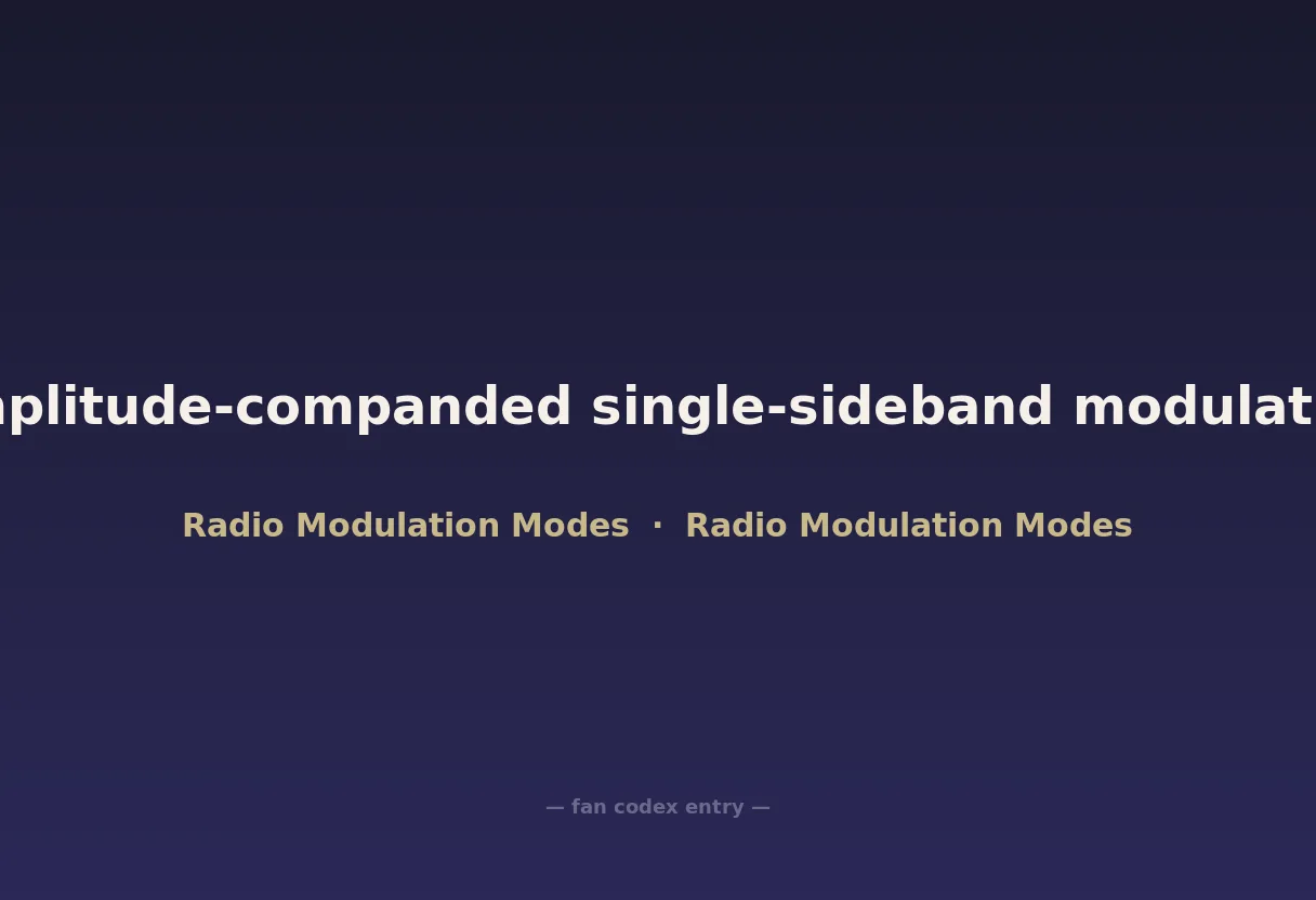 Amplitude-companded single-sideband modulation