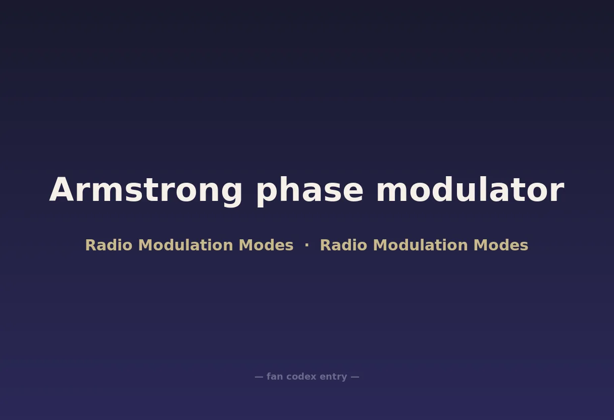 Armstrong phase modulator