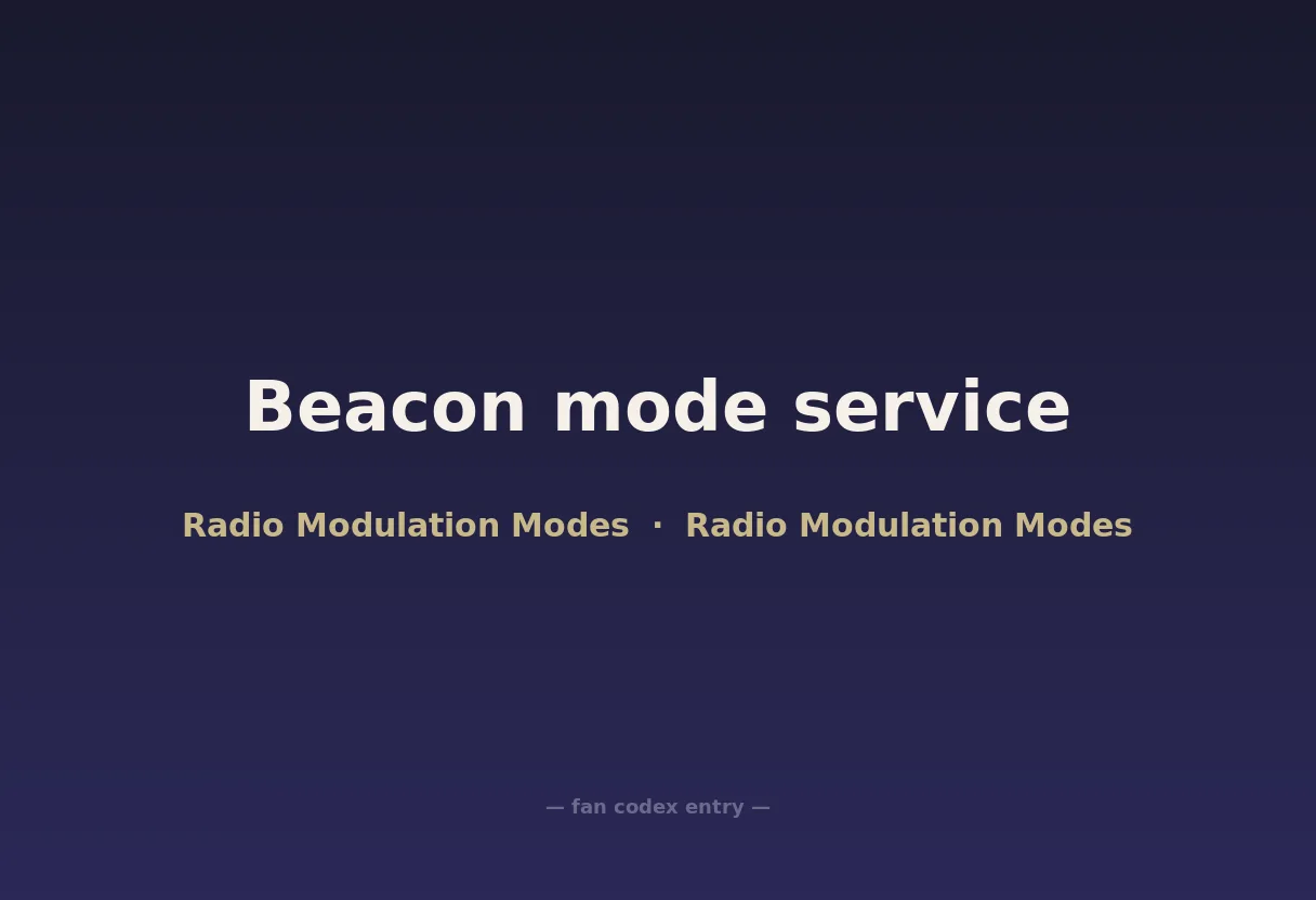 Beacon mode service