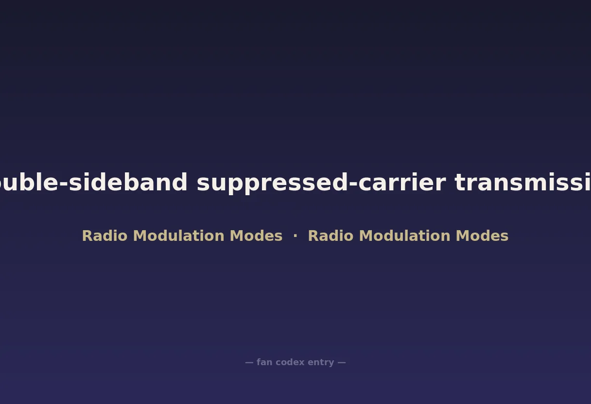 Double-sideband suppressed-carrier transmission