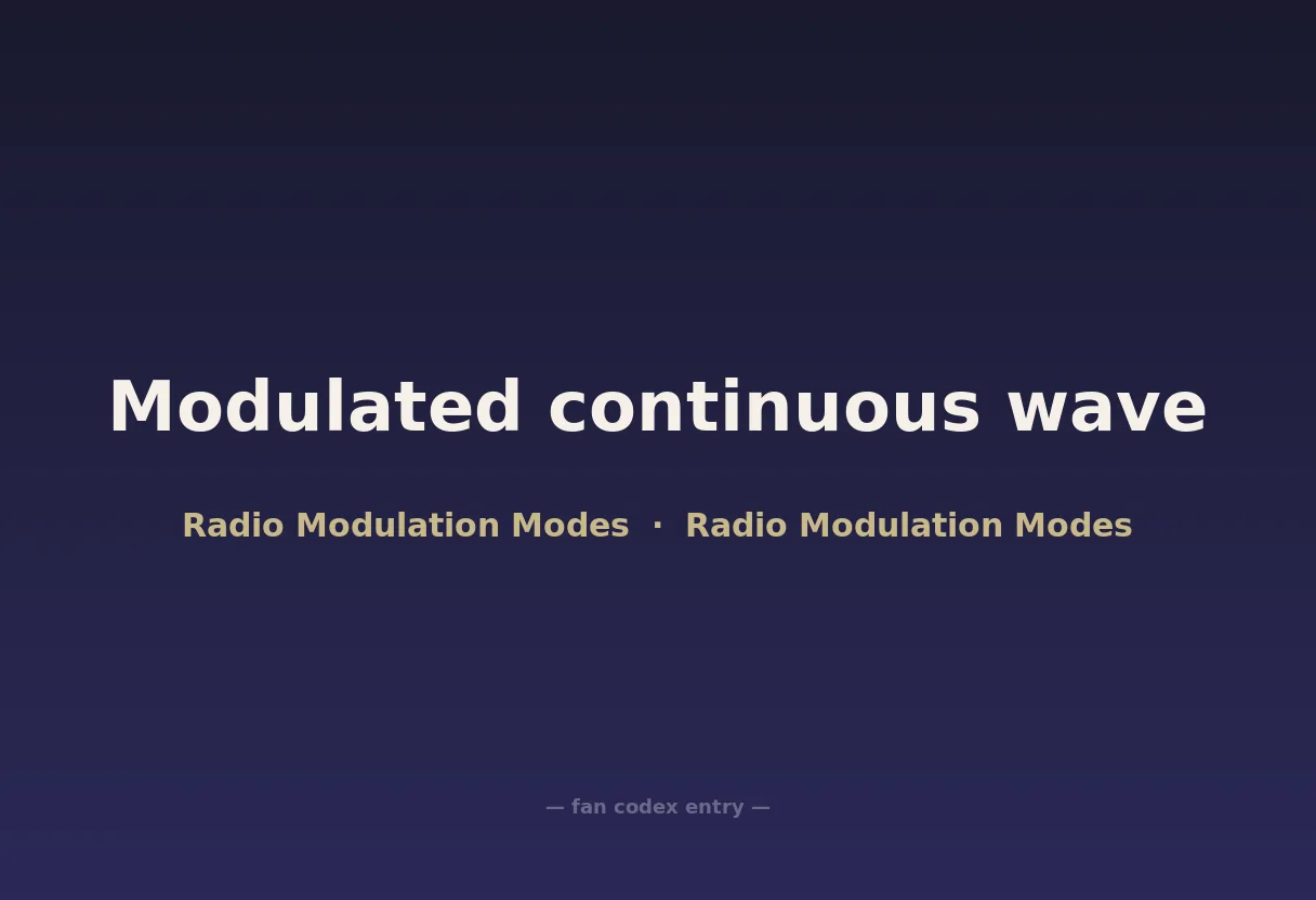 Modulated continuous wave