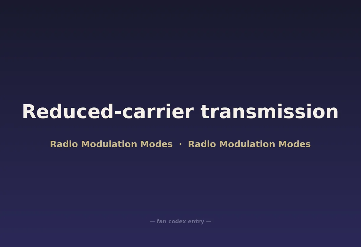 Reduced-carrier transmission