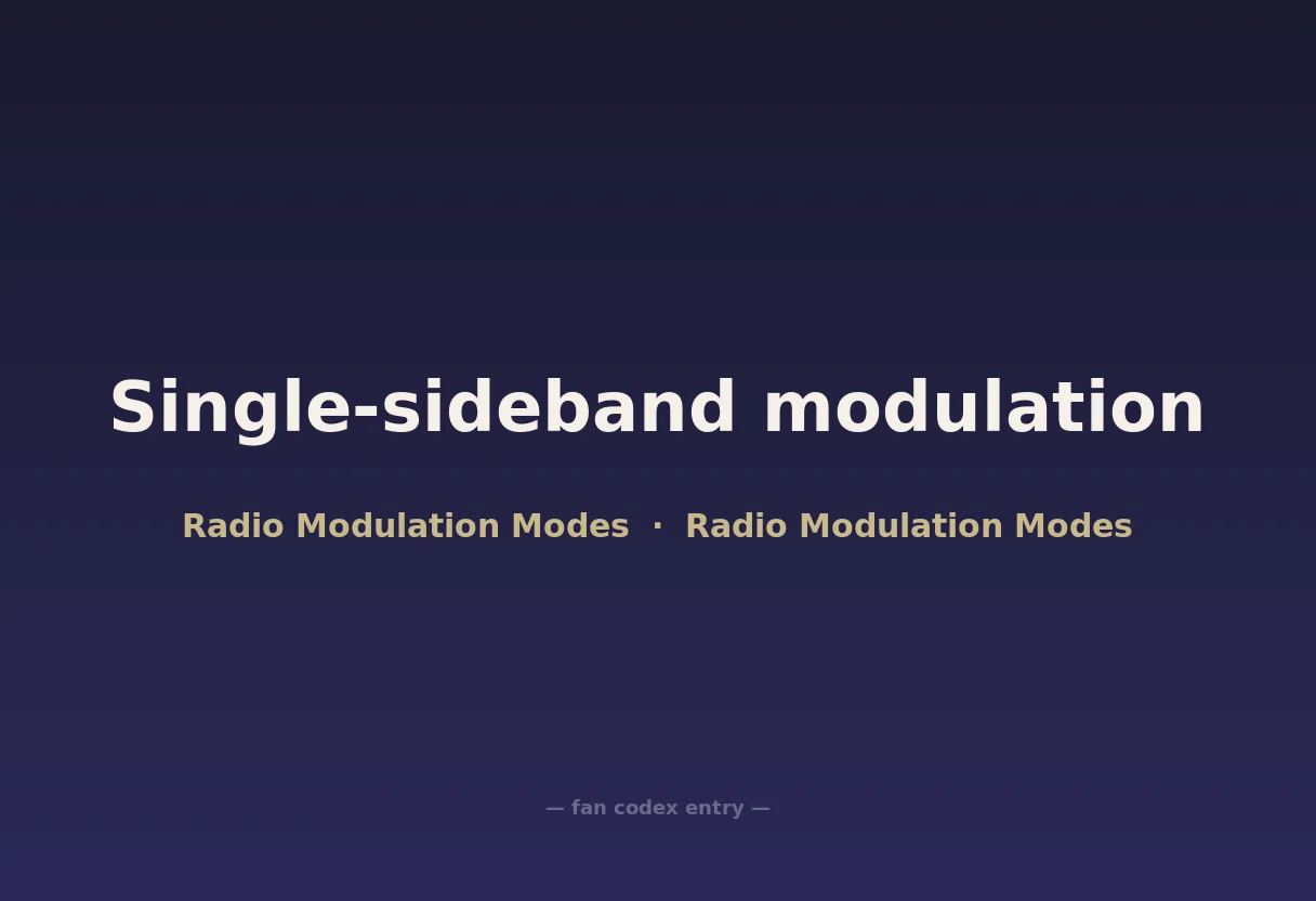 Single-sideband modulation
