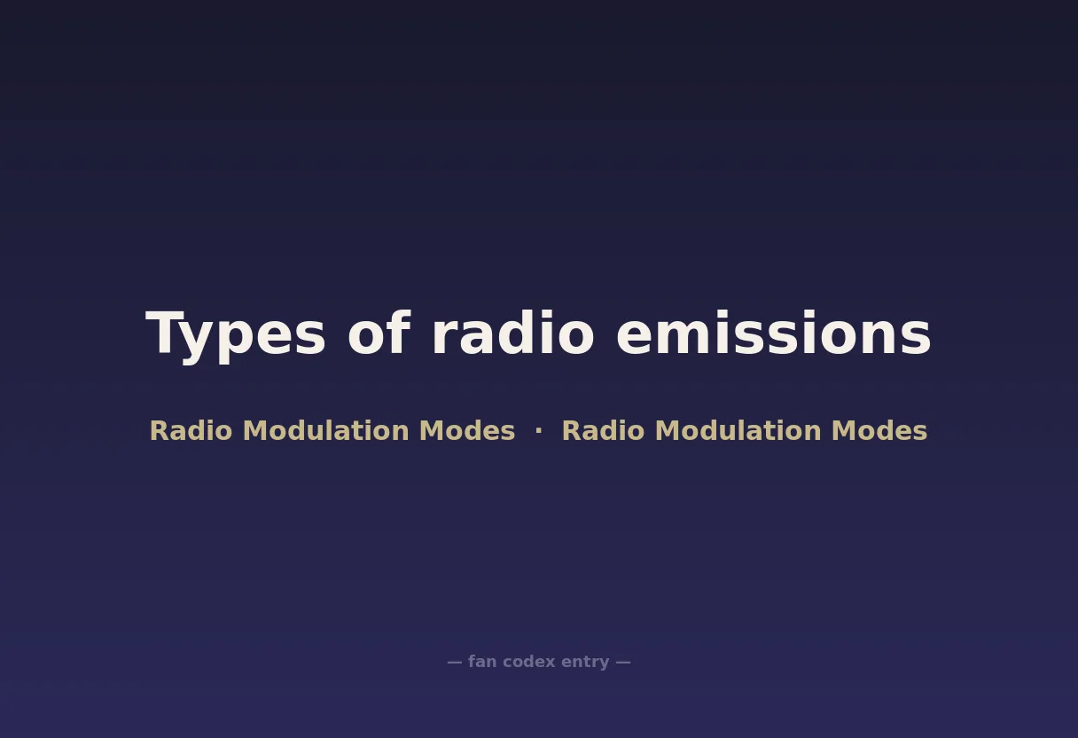 Types of radio emissions