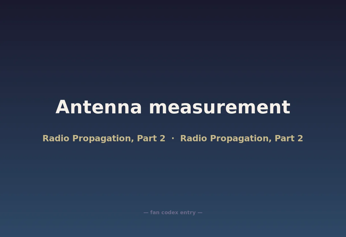 Antenna measurement