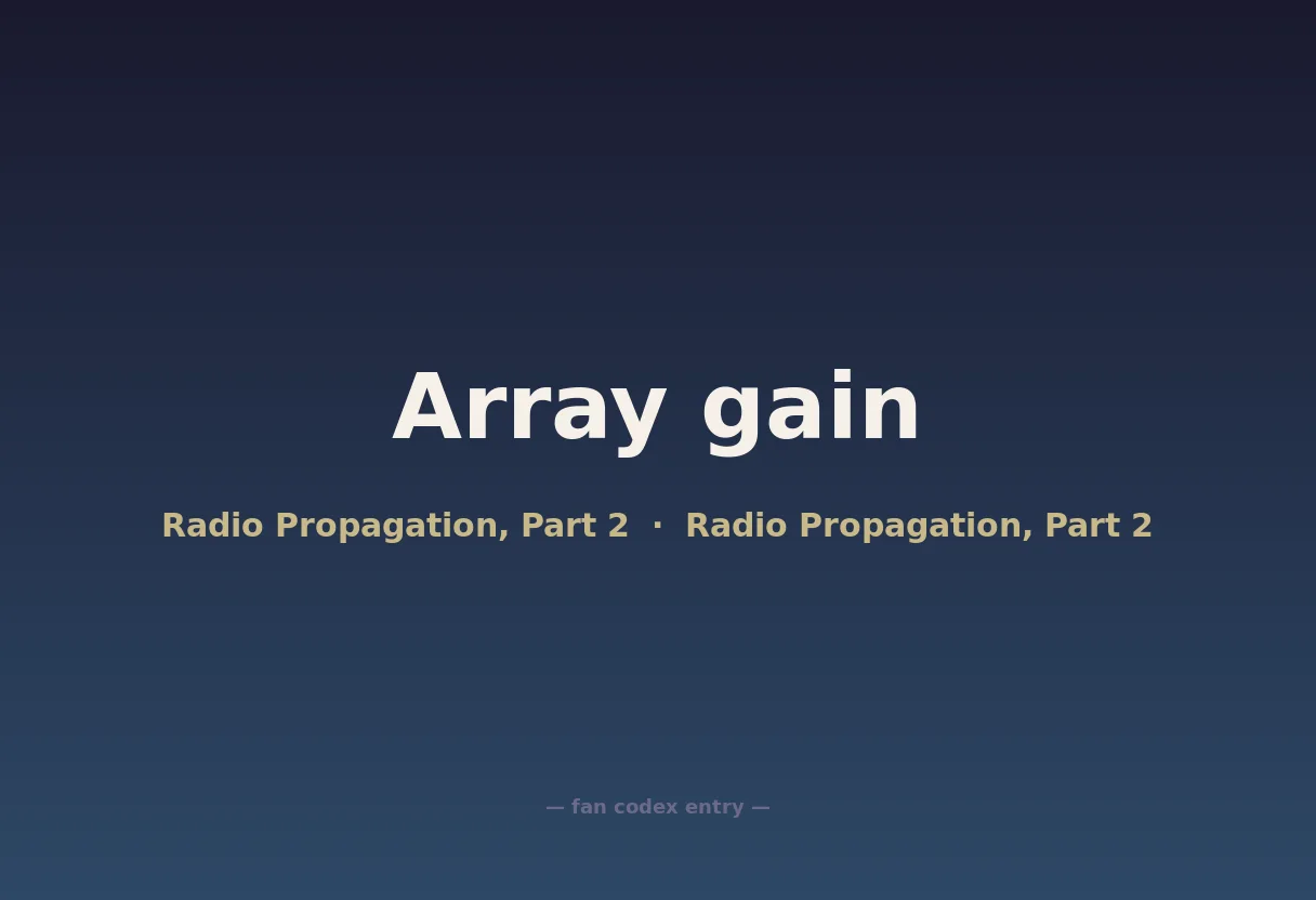Array gain