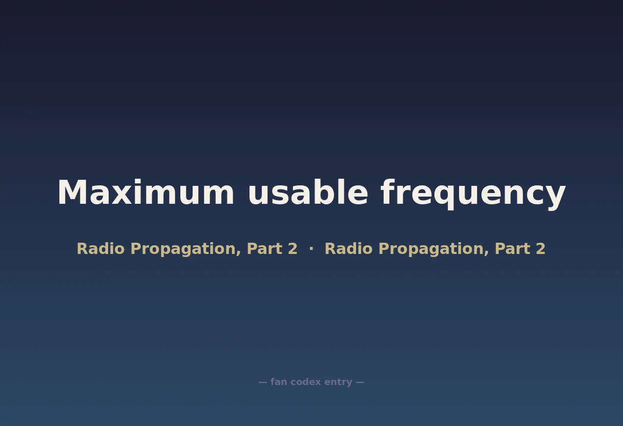 Maximum usable frequency