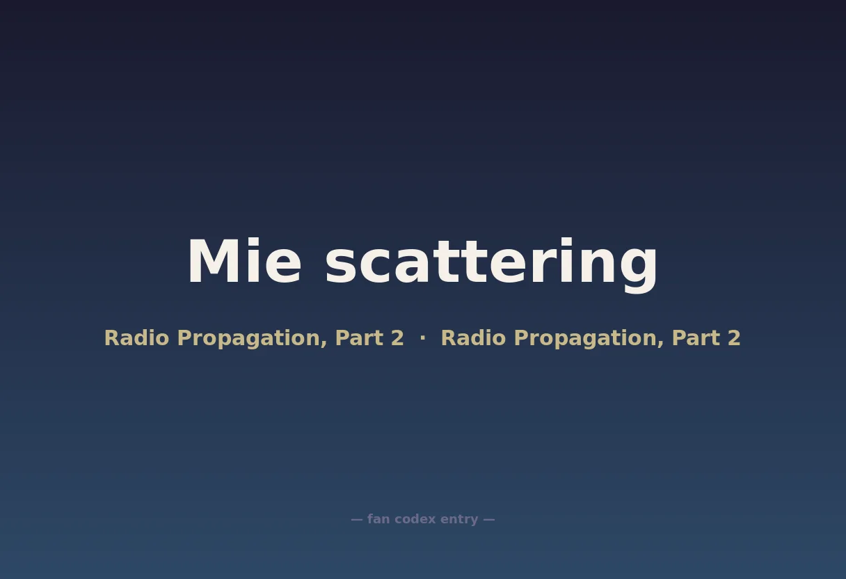 Mie scattering