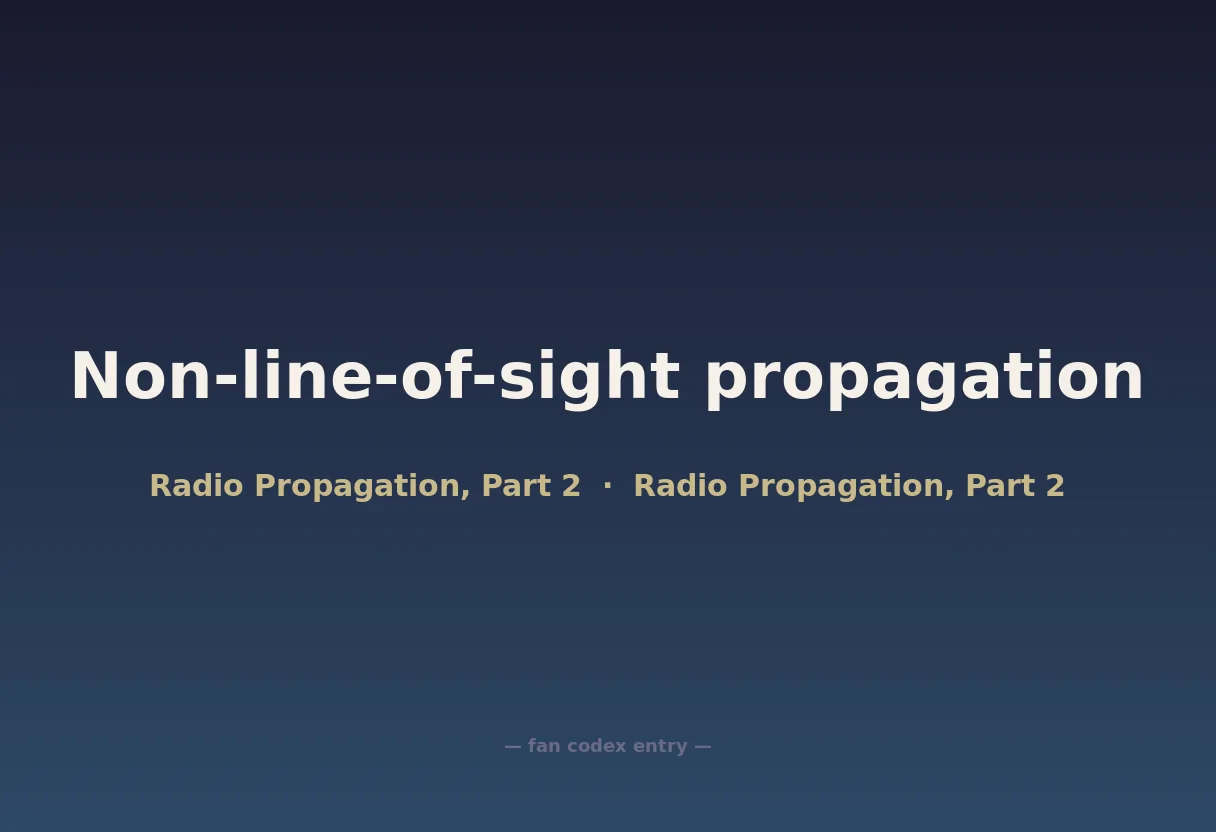 Non-line-of-sight propagation