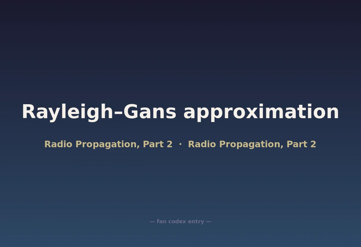 Rayleigh–Gans approximation