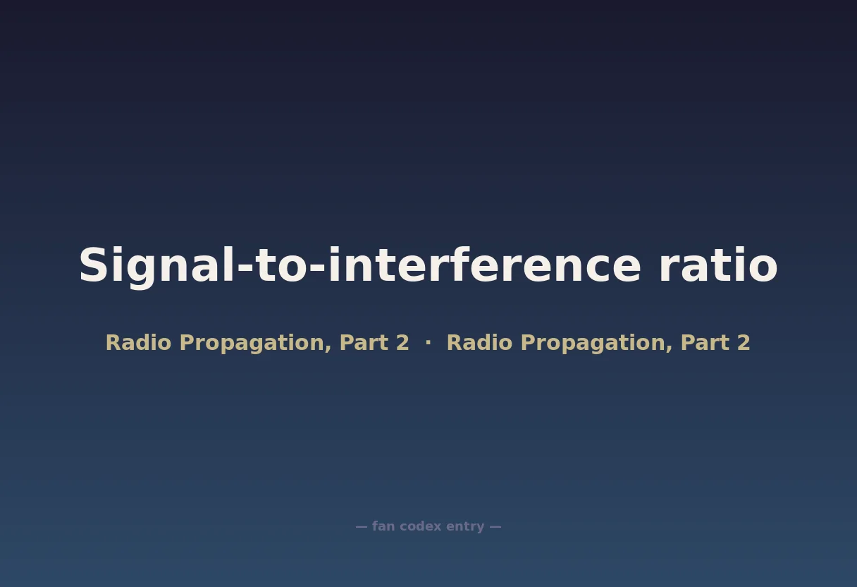 Signal-to-interference ratio