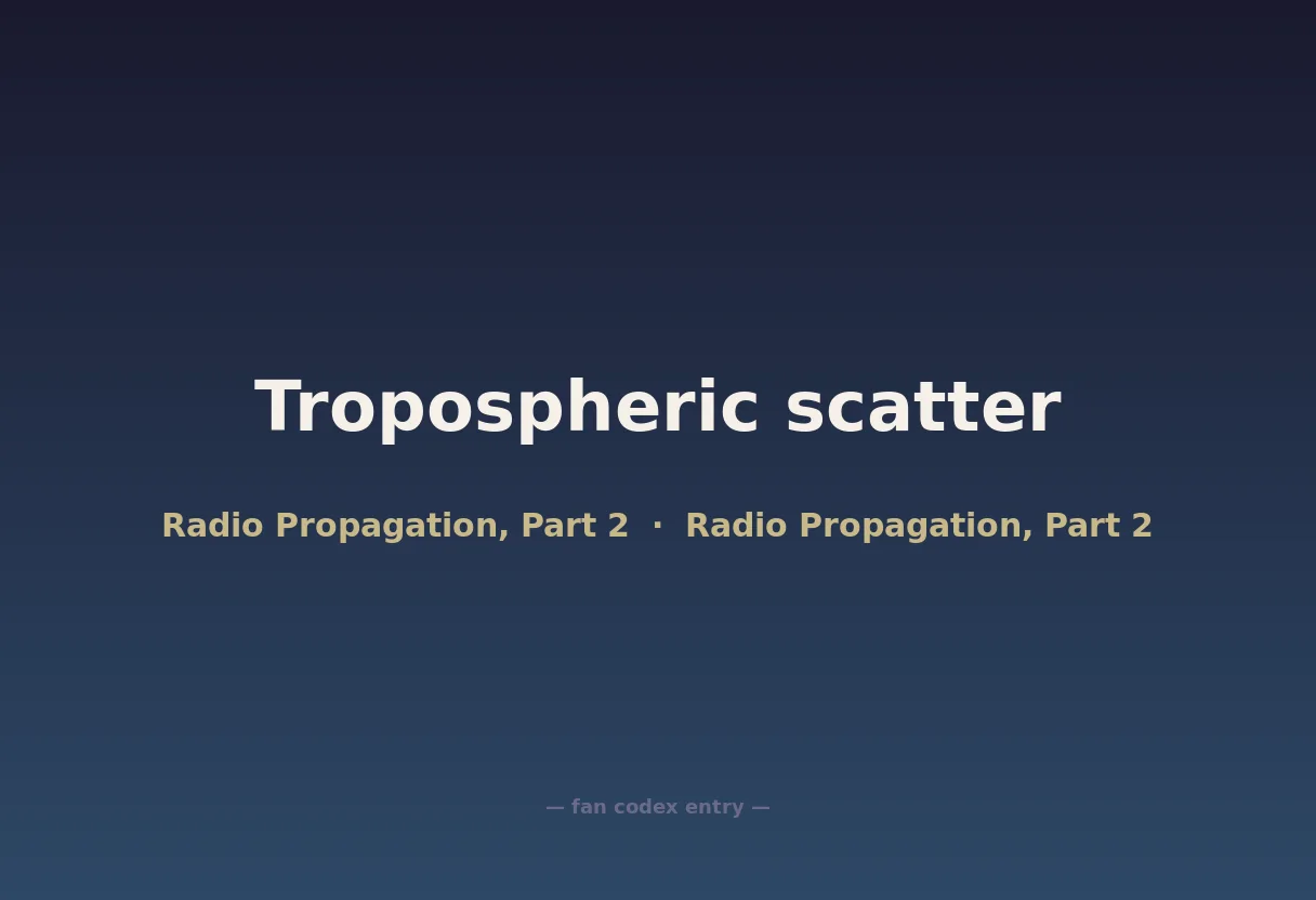 Tropospheric scatter
