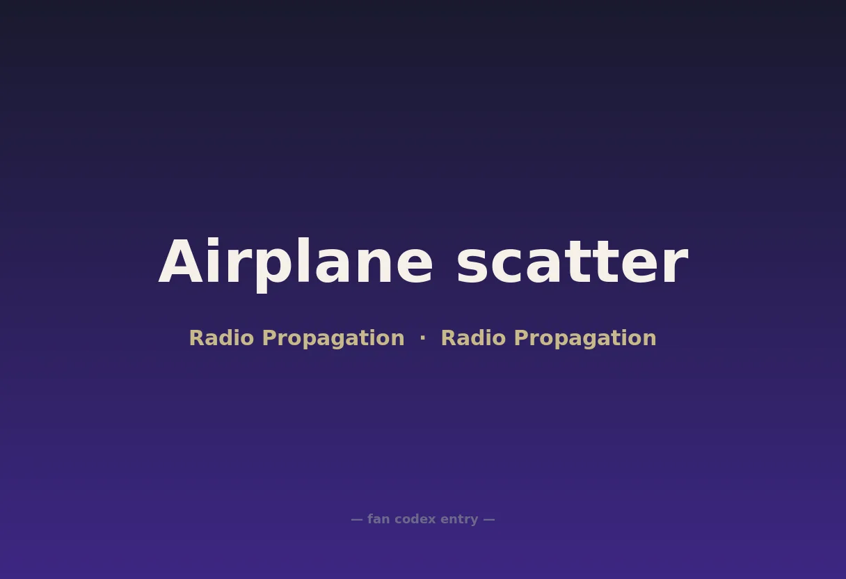 Airplane scatter