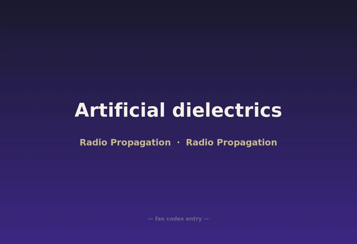 Artificial dielectrics