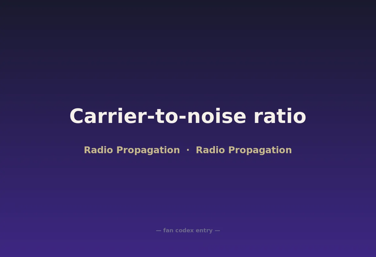 Carrier-to-noise ratio