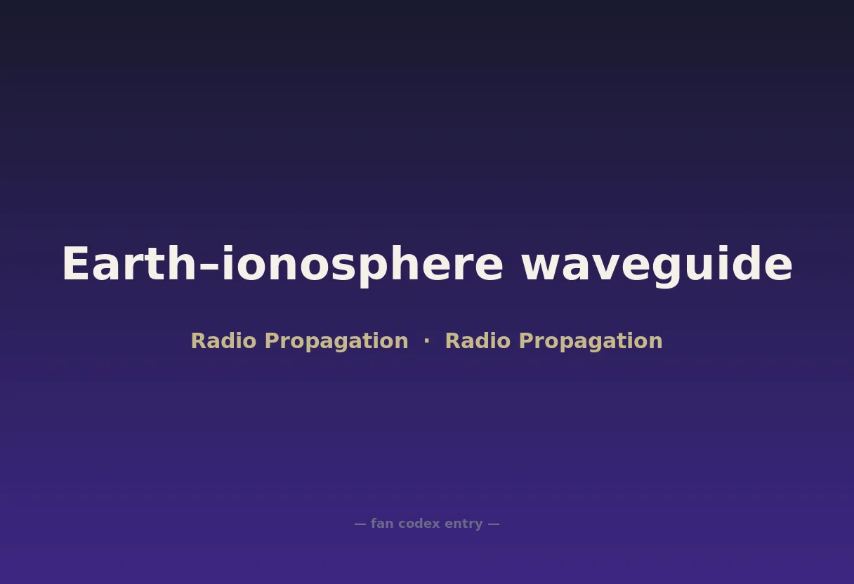 Earth–ionosphere waveguide