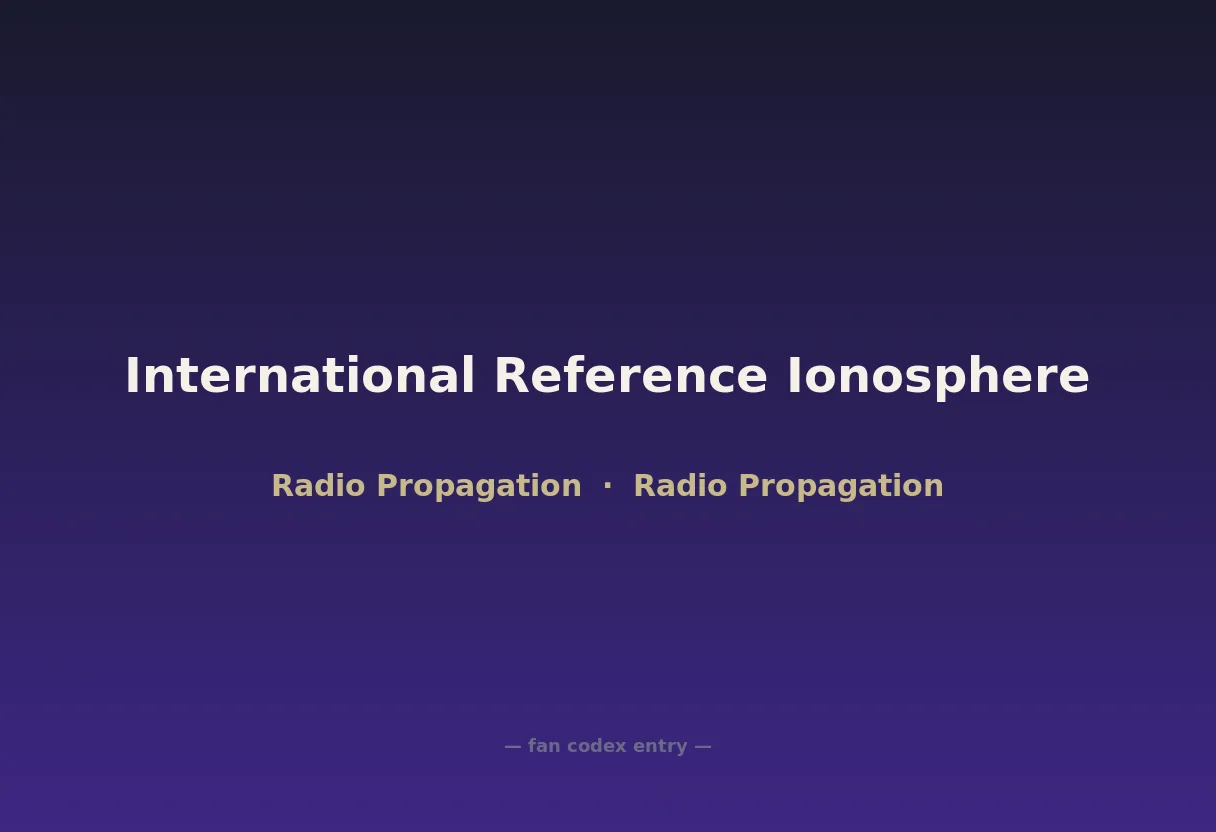 International Reference Ionosphere