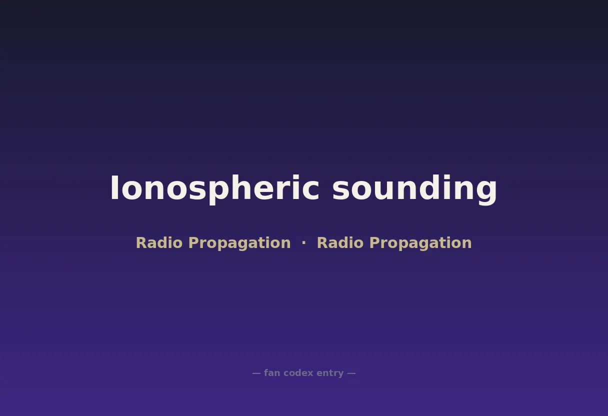 Ionospheric sounding