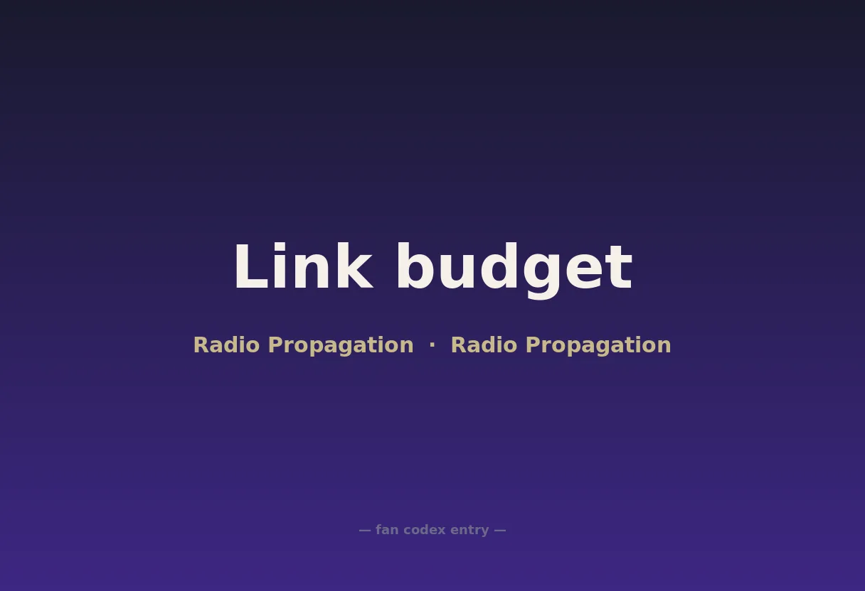 Link budget