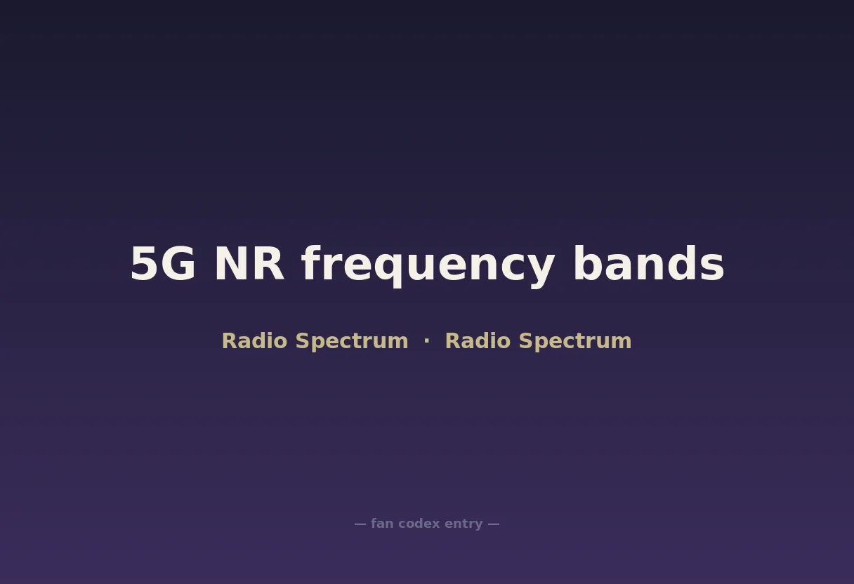 5G NR frequency bands