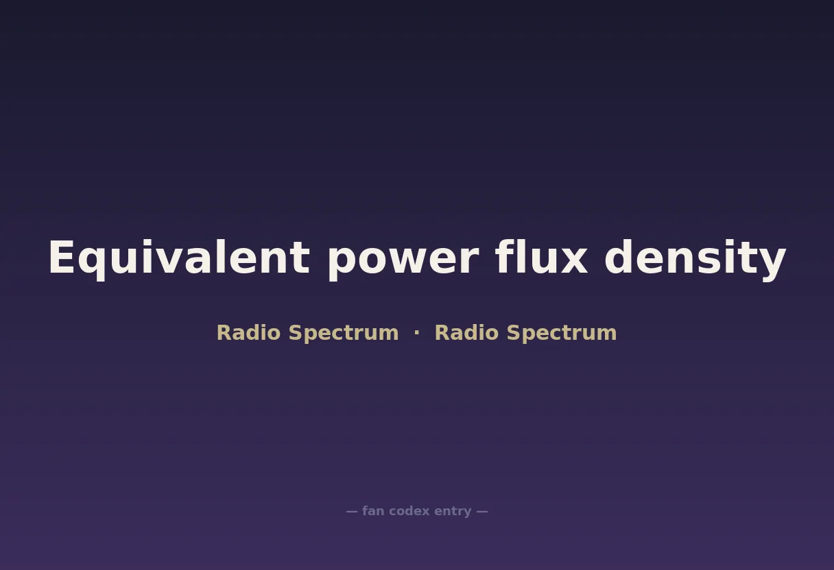 Equivalent power flux density