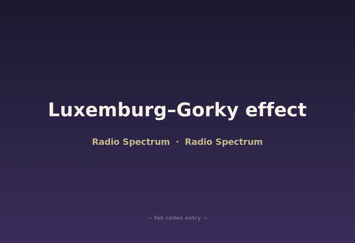 Luxemburg–Gorky effect