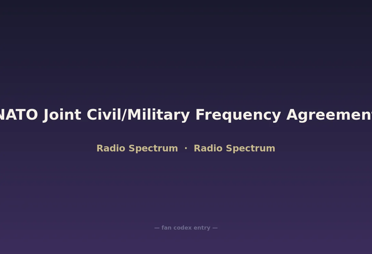 NATO Joint Civil/Military Frequency Agreement