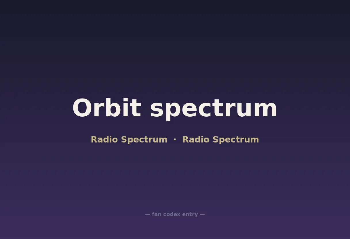 Orbit spectrum