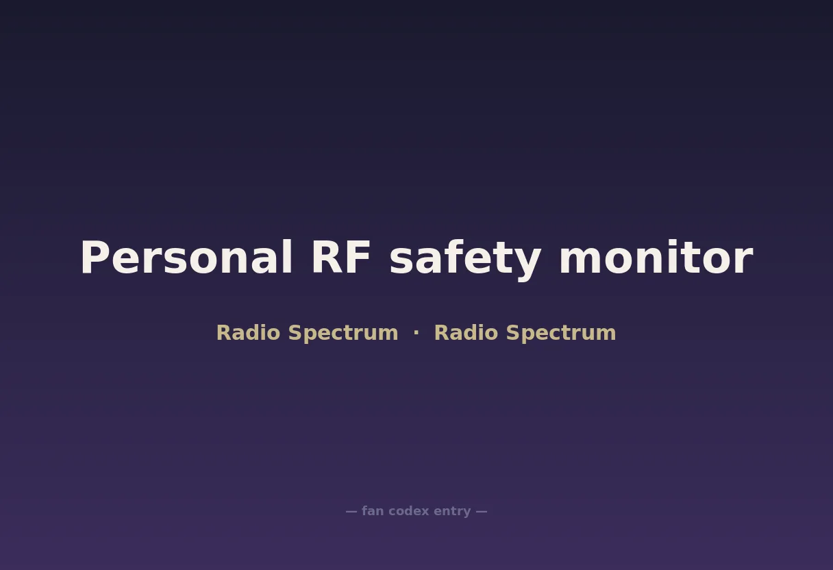Personal RF safety monitor