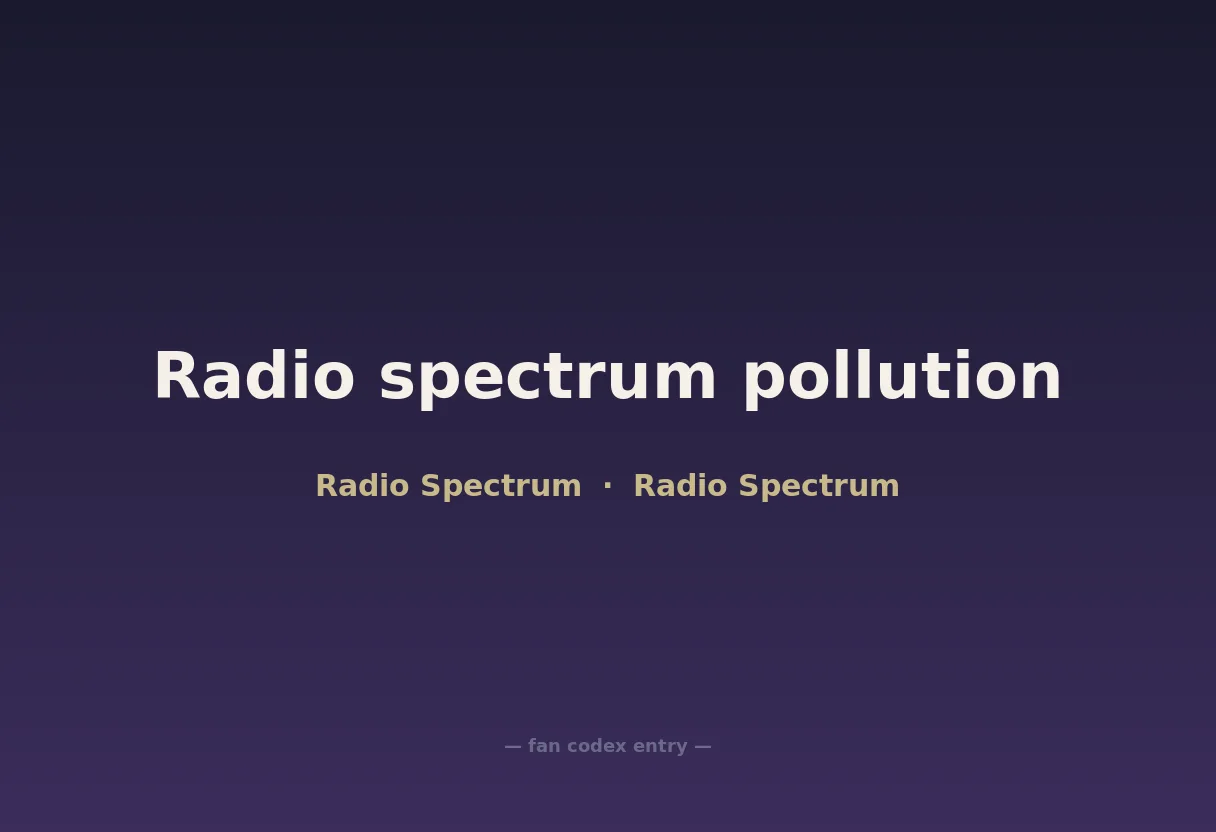 Radio spectrum pollution